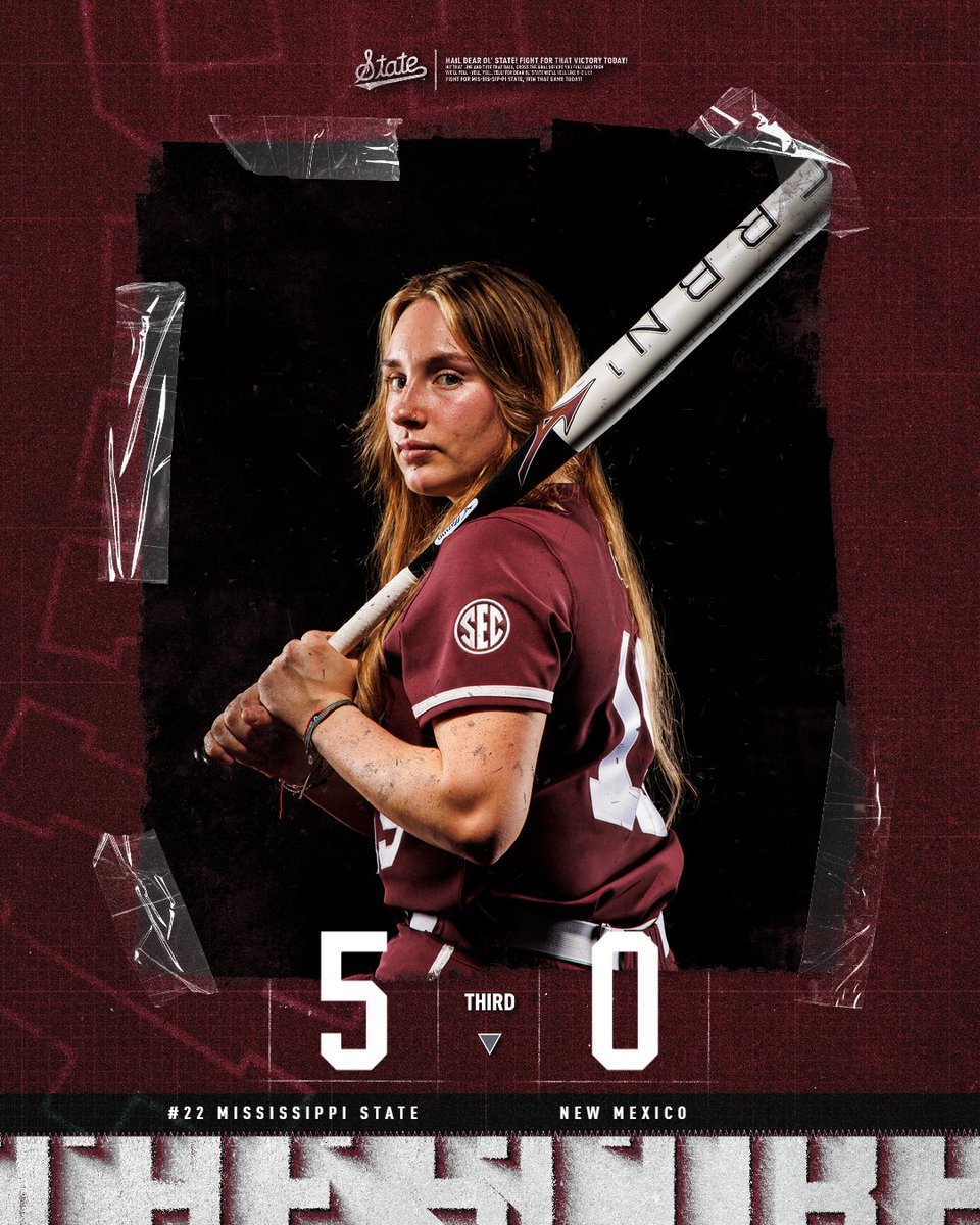 HailStateSB's tweet photo. Through three frames and @annacarder2022 has added another RBI!

#HailState https://t.co/vk0BZ6mxzS