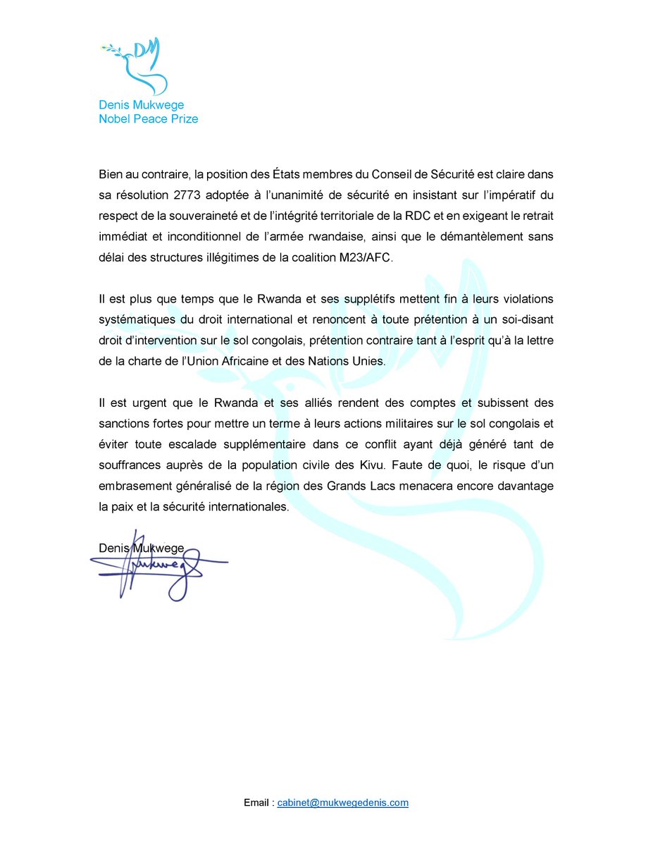 Déclaration suite aux attaques contre l’aéroport de Kisangani dans la nuit du 31 janvier au 1er février 2026. 
<a href="/_AfricanUnion/">African Union</a> <a href="/US_SrAdvisorAF/">U.S. Senior Advisor for Arab and African Affairs</a>  <a href="/StateDept/">Department of State</a> <a href="/UNHumanRights/">UN Human Rights</a> <a href="/UN/">United Nations</a>