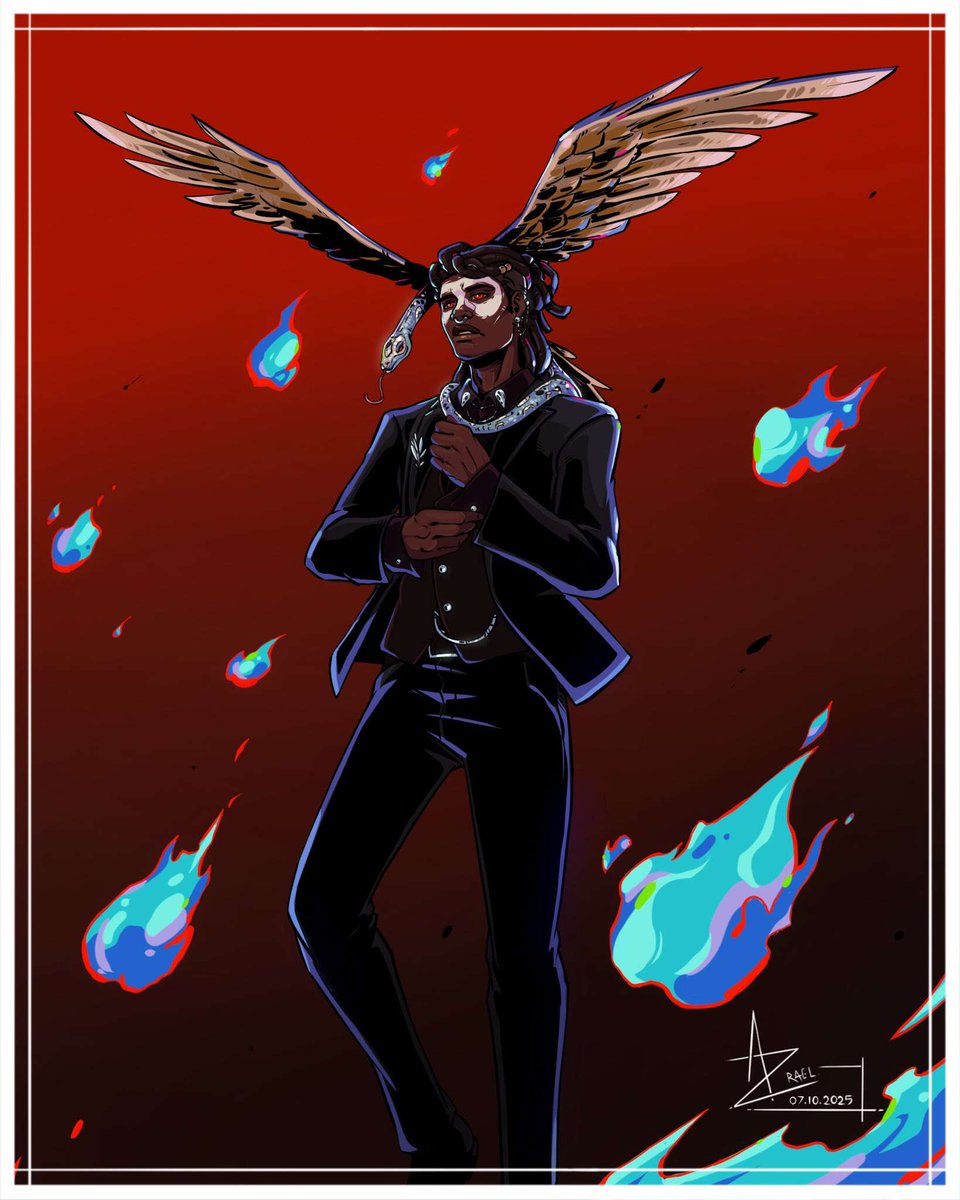 Wavedox777's tweet photo. My Character Elijah Hex with his battle attire done by @Azraels_Art https://t.co/uTfbSdUkWs