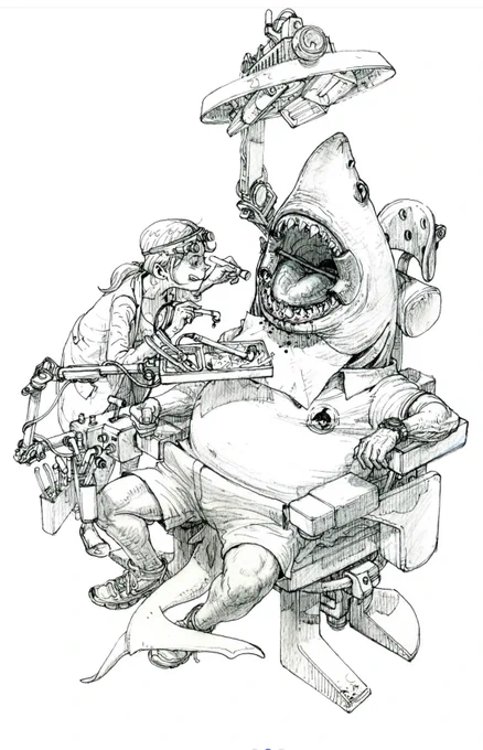 An early Kim Jung Gi piece features tons of anthropomorphic animals