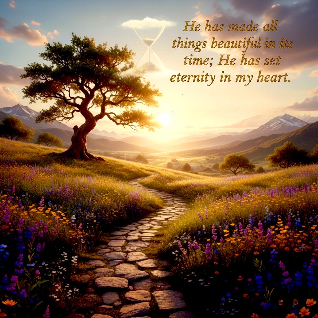 He has made all things beautiful in its time; He has set eternity in my heart. Hallelujah! Amen! Dear Papa, thank You. I will praise You forever. In Jesus’ mighty name. Amen! H’Saturday Y’all!