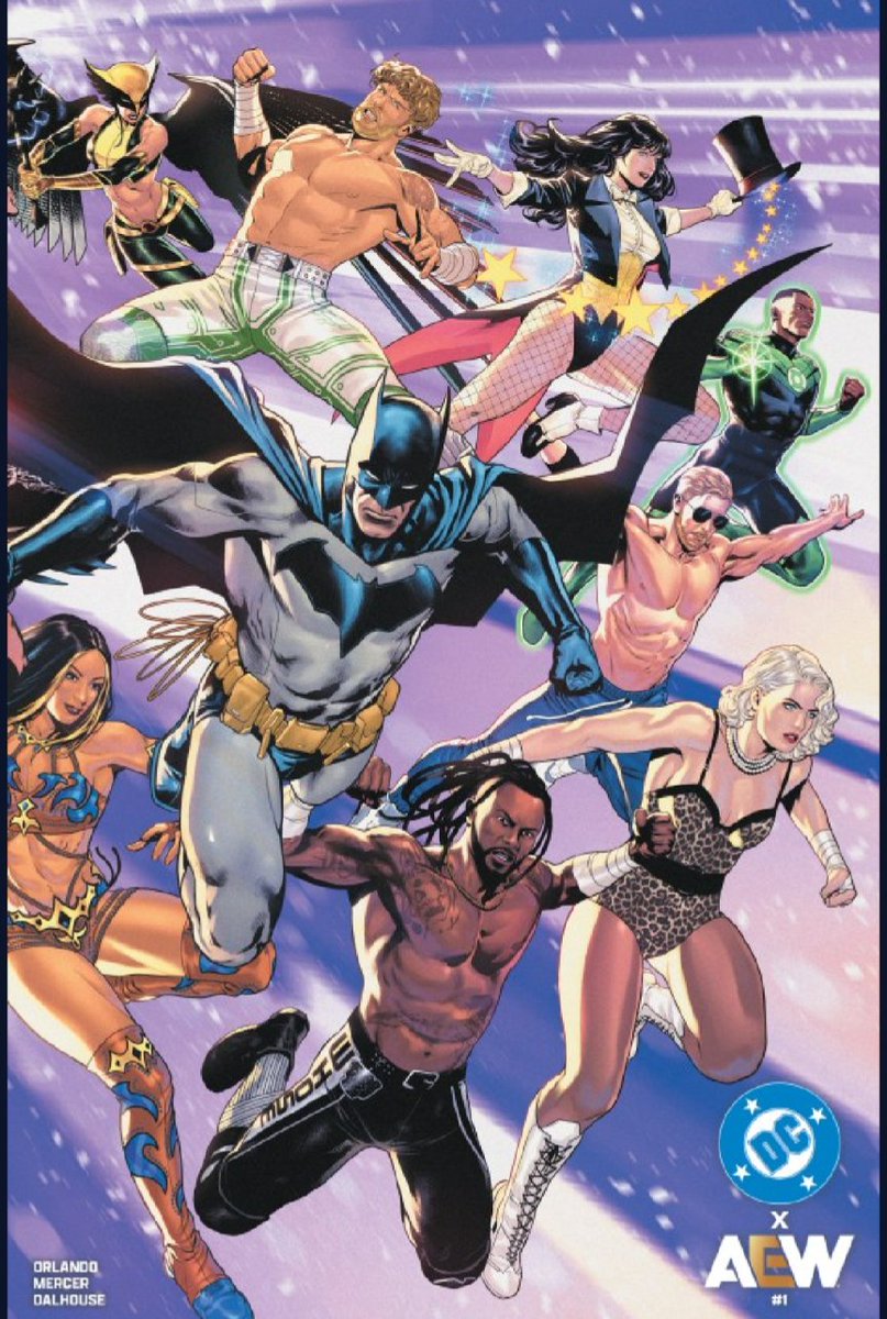 AaronBSU's tweet photo. @Reverend_Rivera @TheDrainmaker These are just variant covers for DC K.O. but there is currently a DC x AEW crossover series that does! Issue #1 released this past Wednesday. https://t.co/PLpJU1aXzz
