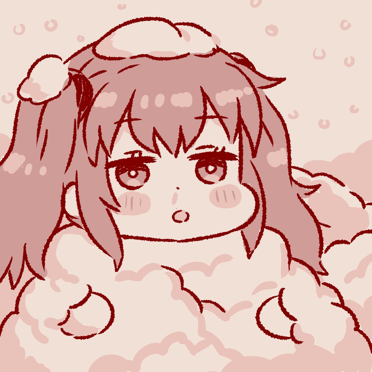 「雪降ってるけどこの感じだと積もらなさそう」|サッサ@skeb募集中のイラスト