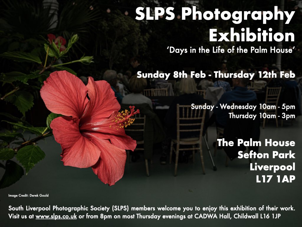 SouthLivPS's tweet photo. SLPS Photography Exhibition
'Days in the Life of the Palm House'

📆 Sunday 8th to Thursday 12th February
📍 The Palm House, Sefton Park
🕰️ 10am-5pm (Thursday 10am-3pm) https://t.co/u0w78raOj9