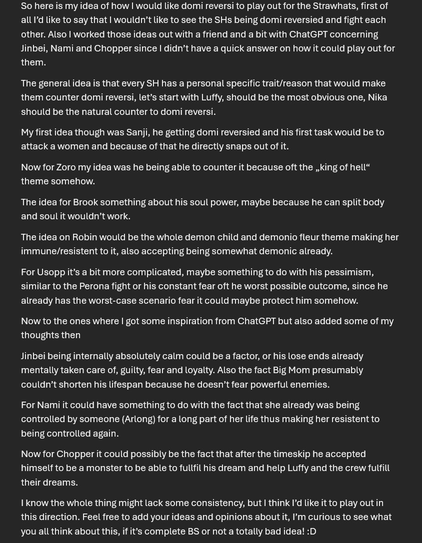 #ONEPIECE1173 So here is my idea how I'd like domi reversi to play out for the strawhats, feel free to comment on it, would love to hear your opinions on it and if you like it and think if this could be a possibility or complete BS😄