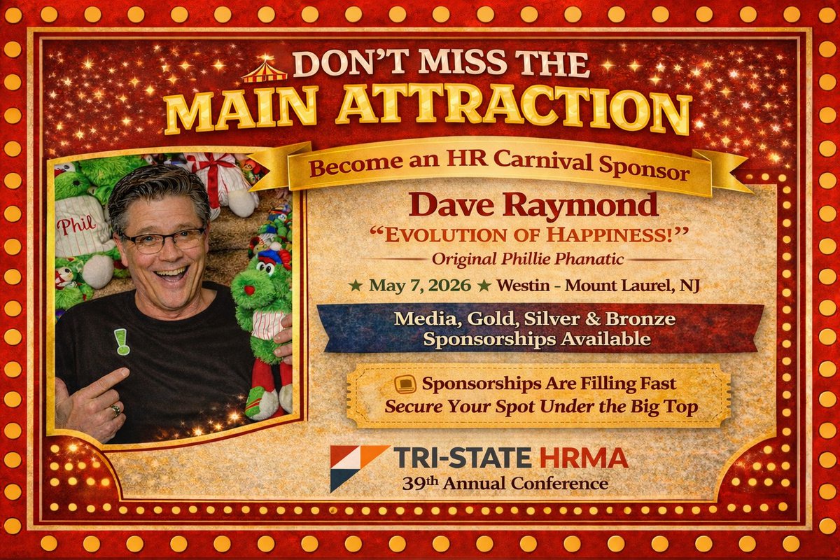 Adguy64's tweet photo. Join @tristatehr to hear the original Phillie Phanatic deliver his message, "The Evolution of Happiness!" https://t.co/feg1fUMEdV