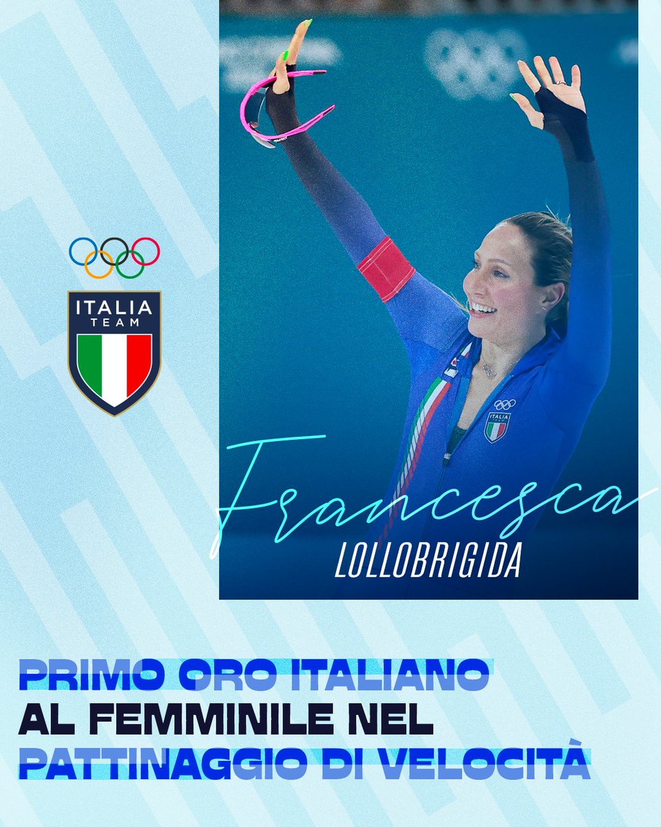 C-A-M-P-I-O-N-E-S-S-A 💫

La prima donna italiana a vincere una medaglia olimpica nel pattinaggio di velocità a #Beijing2022.
Primo oro azzurro al femminile a #MilanoCortina2026 con tanto di record. 🇮🇹

DI. CHE. STIAMO. PARLANDOOOOOOOOOOOO 🤌

#ItaliaTeam <a href="/milanocortina26/">Milano Cortina 2026</a>