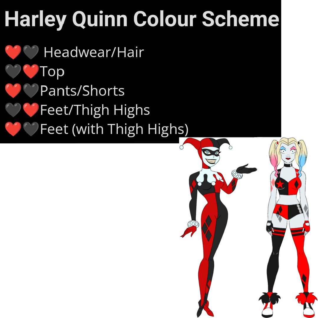 Igor_Dust414's tweet image. #Harley #Quinn #Colour #Scheme and #Diamond #Pattern Guide #Reference
❤️🩷🩵🖤
🖤❤️
❤️🖤
🖤❤️
❤️🖤
#HarleenQuinzel #Harleen #Frances #Quinzel #HarleenFrancesQuinzel
#BTAS #Batman #The #Animated #Series #The #New #Batman #Adventures
#BatmanTheAnimatedSeries
#HarleyQuinn #TV #Show