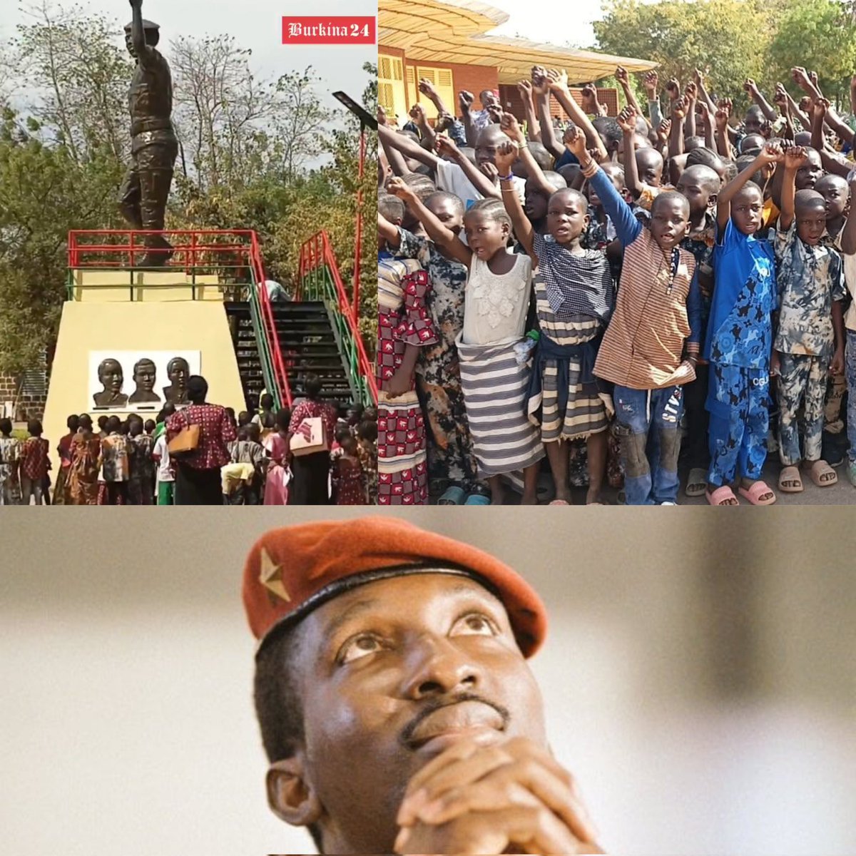 Mientras Blaise Compaoré tiene 75 años, vive exiliado en Costa de Marfil 🇨🇮, y jamás podra volver a su país.
Thomas Sankara, a quién traicionó y ejecutó en 1987, sale del olvido y es protagonista del juramento de cientos de niños burkineses 🇧🇫.
La historia acomoda las cosas.
