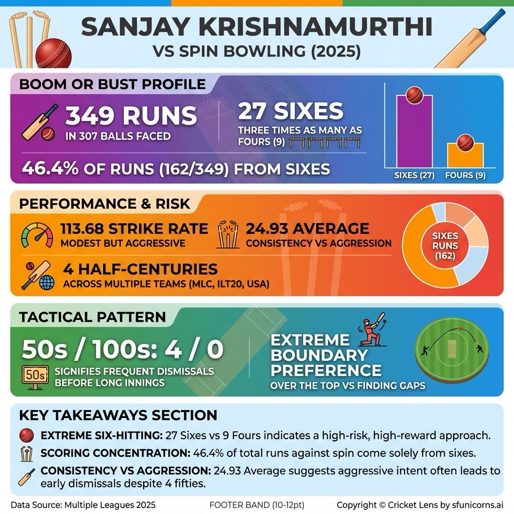 ashwinravi99's tweet photo. We need to get Sanjay K.

Can go at a low strike rate but look at his penchant for 6 hitting.

The way the ball leaves his bat is��👌👌#icct20worldcup2026 

Good spot by MI for their MI Emirates side. https://t.co/S4wmWOD48Q