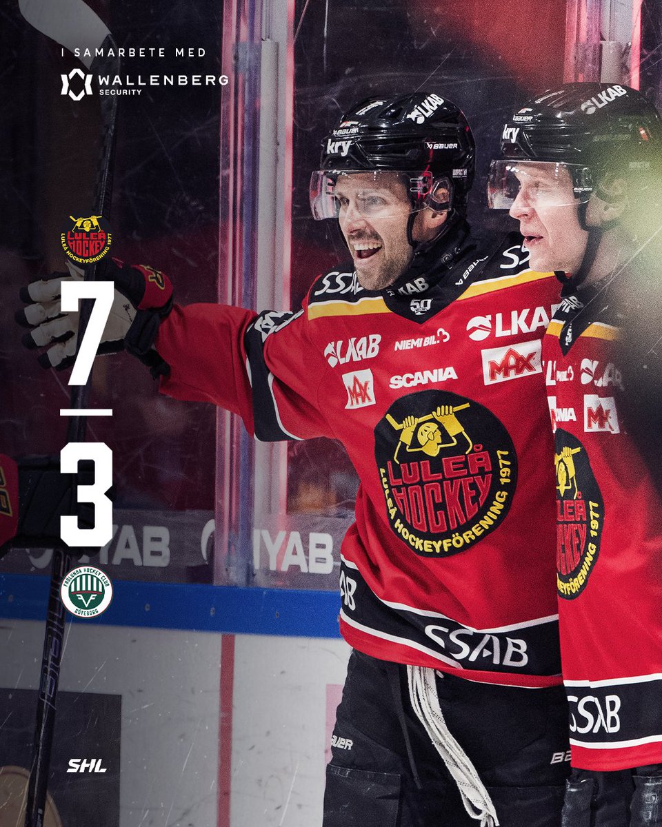 Seger och ett mäktigt Luledrag 🌪️ Tack till alla på plats, vi ses igen 21 februari efter OS-uppehållet!

Målskyttar: Bromé x2, Levtchi x2, Laaksonen, Nurmi, Tardif.