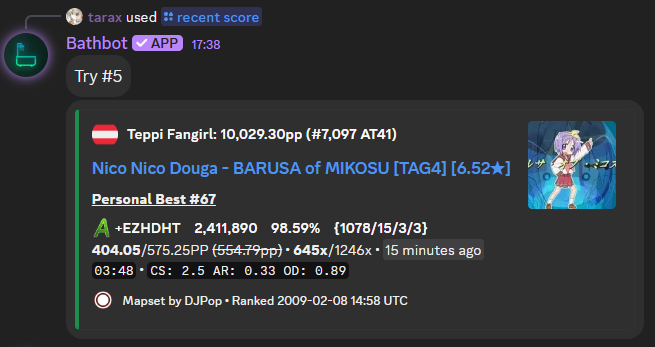 alright one of my best scores ever but 67