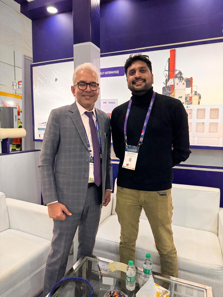 propipesXtruder's tweet photo. Three days down, and the buzz is only growing—visit Propipes at Hall H7, Stall B3 today to see the future of OPVC technology!

#PlastIndia2026 #Day3Highlights #Propipes #MakeInIndia #OPVC #PipingIndustry #InfrastructureRevolution https://t.co/b8Xe2jFQ7g