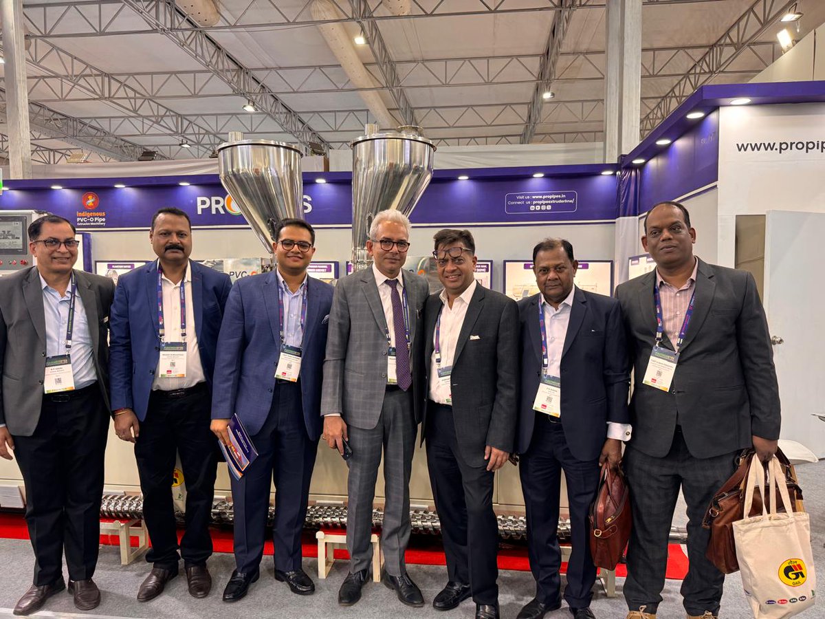 propipesXtruder's tweet photo. Three days down, and the buzz is only growing—visit Propipes at Hall H7, Stall B3 today to see the future of OPVC technology!

#PlastIndia2026 #Day3Highlights #Propipes #MakeInIndia #OPVC #PipingIndustry #InfrastructureRevolution https://t.co/b8Xe2jFQ7g