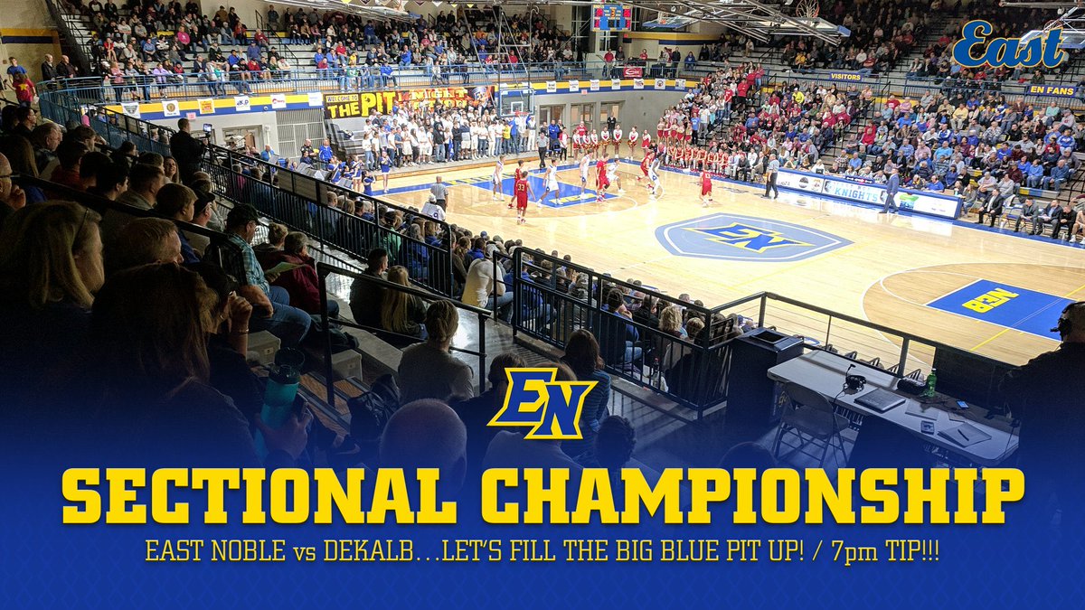 BIG TIME! TIME FOR KENDALLVILLE TO SHOW OUT &amp; UP! Put anyone to bed early that has to go to bed early, put on your East Noble gear, &amp; absolutely pack the BIG BLUE PIT! These ladies have worked their tails off to represent Kendallville!!! History in the making… BE A PART OF IT!!!