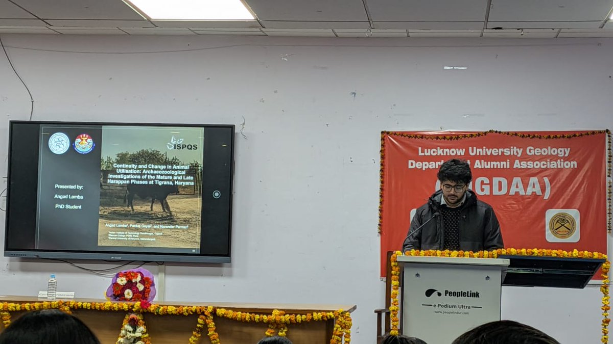 irnscv's tweet photo. IRN Lab‘s Angad Lamba presented his paper on archaeozoological evidence from Harappan site Tigrana at the IAS, ISPQS, History &amp; Culture Society conference, highlighting continuity in agro-pastoral practices and Late Harappan shifts. Congrats on this important contribution! https://t.co/MeevowOg31