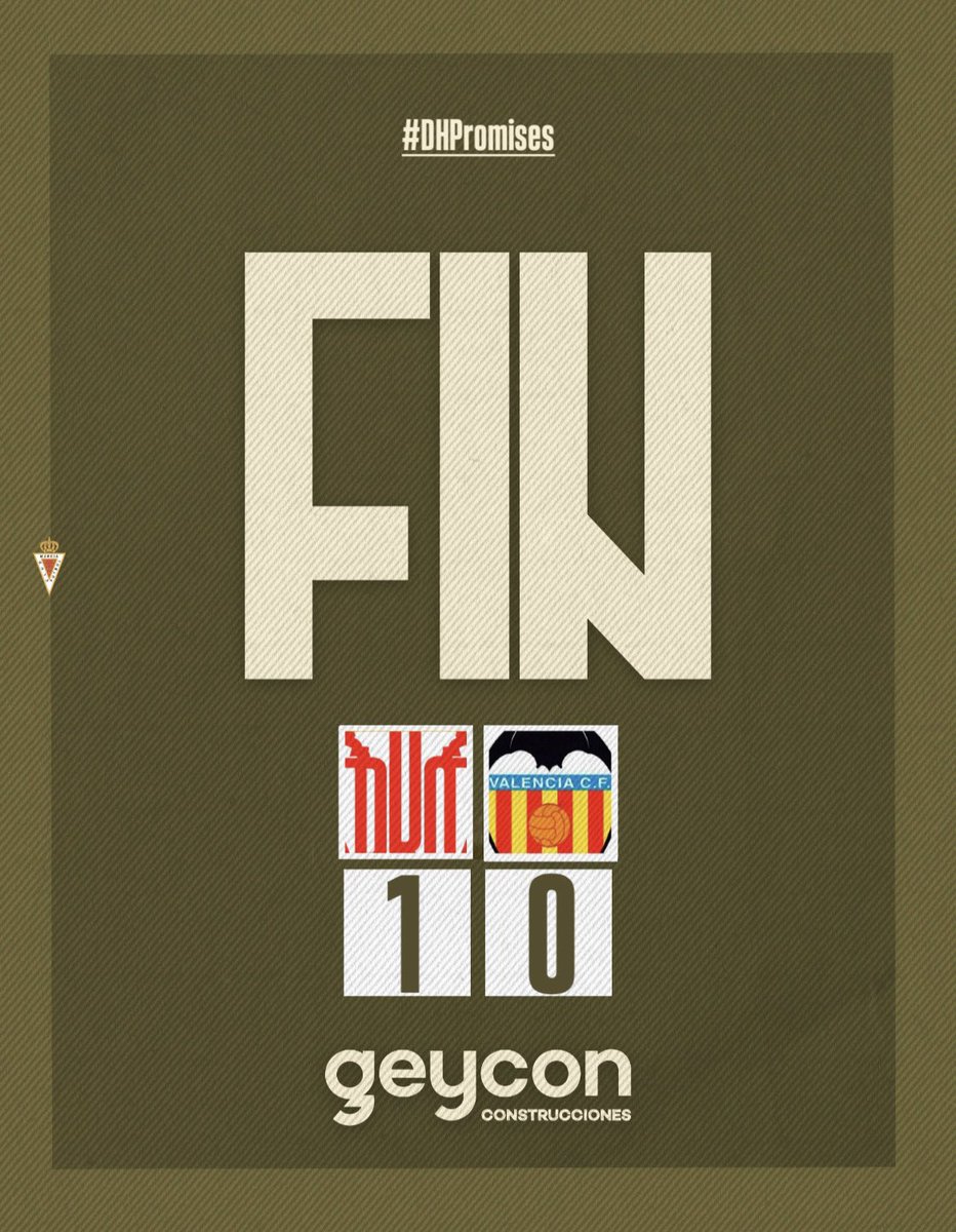 J19 | JUVENIL DH PROMISES | FIN | 1-0 |
🔚 ¡𝗙𝗜𝗡𝗔𝗔𝗔𝗔𝗔𝗔𝗔𝗔𝗔𝗔𝗟! 
🤩 ¡𝗩𝗜𝗖𝗧𝗢𝗥𝗜𝗔 𝗗𝗘𝗟 𝗣𝗥𝗢𝗠𝗜𝗦𝗘𝗦 𝗔𝗡𝗧𝗘 𝗘𝗟 𝗟𝗜́𝗗𝗘𝗥! 
🔒 ¡INVICTOS COMO LOCALES!
🔥 ¡TRABAJAZO DE ESTE EQUIPAZO!
⚽️ Juan Párraga 
#MurciaPromisesValencia