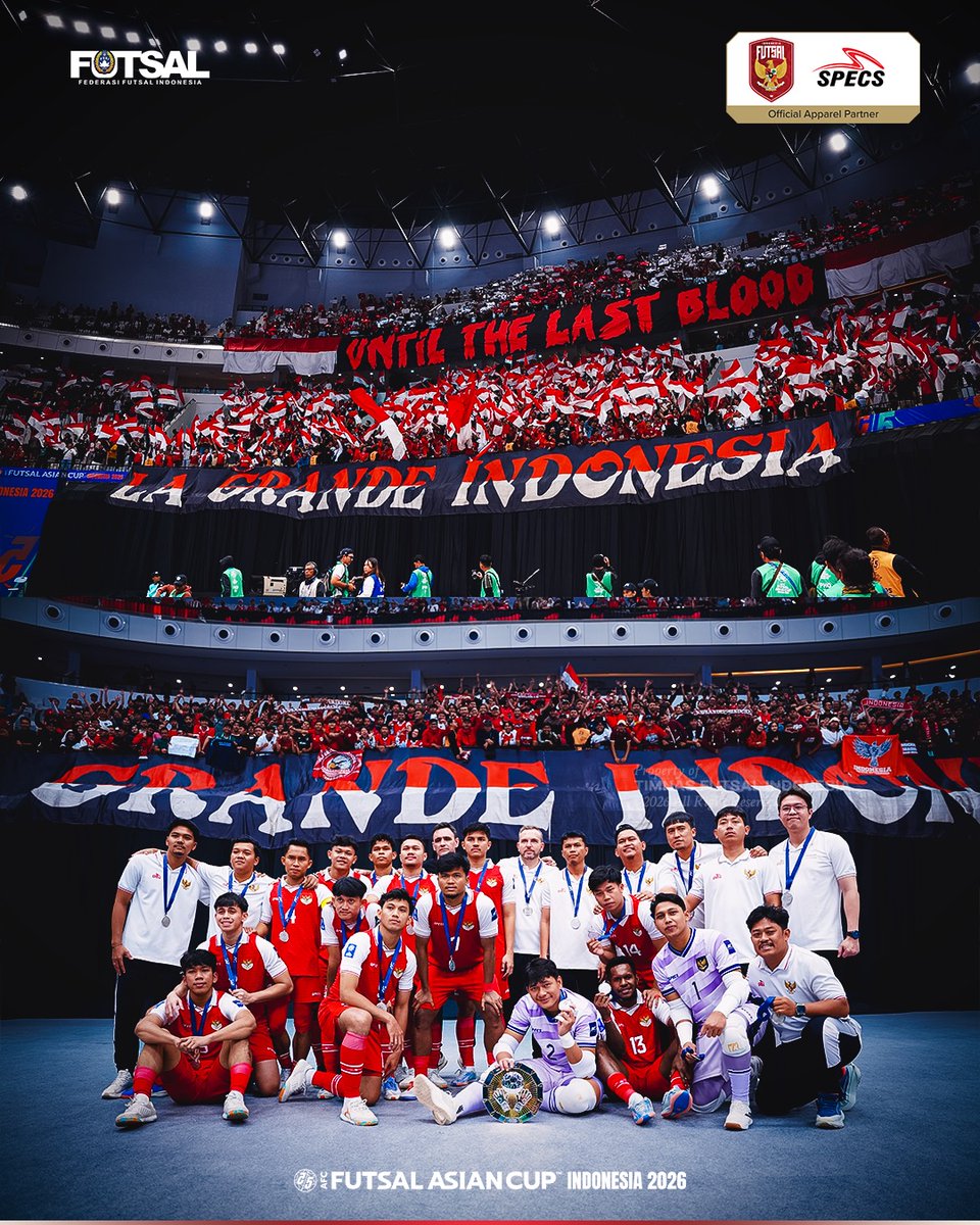 Pesan yg dikirimkan oleh Timnas Futsal Indonesia dgn keberhasilan lolos ke final Futsal Asian Cup 2026 menjadi begitu jelas. 

Futsal Indonesia bukan lagi pelengkap, tetapi telah tiba di jajaran elite futsal Asia. Kita telah menjadi kekuatan yg disegani, sebuah tim yang mampu