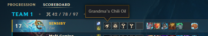 SENSIBY_'s tweet photo. @RiotSupportFR @RiotGamesFrance Ça fait déjà plusieurs fois que je rencontre des bugs sur les augments en Arena et en Aram du Chaos mais celui-ci est très problématique. Il est présent sur le nouvel augment "Grandma's Chili Oil" qui a soudainement arrêté de fonctionner. https://t.co/JGqdXmAF5t