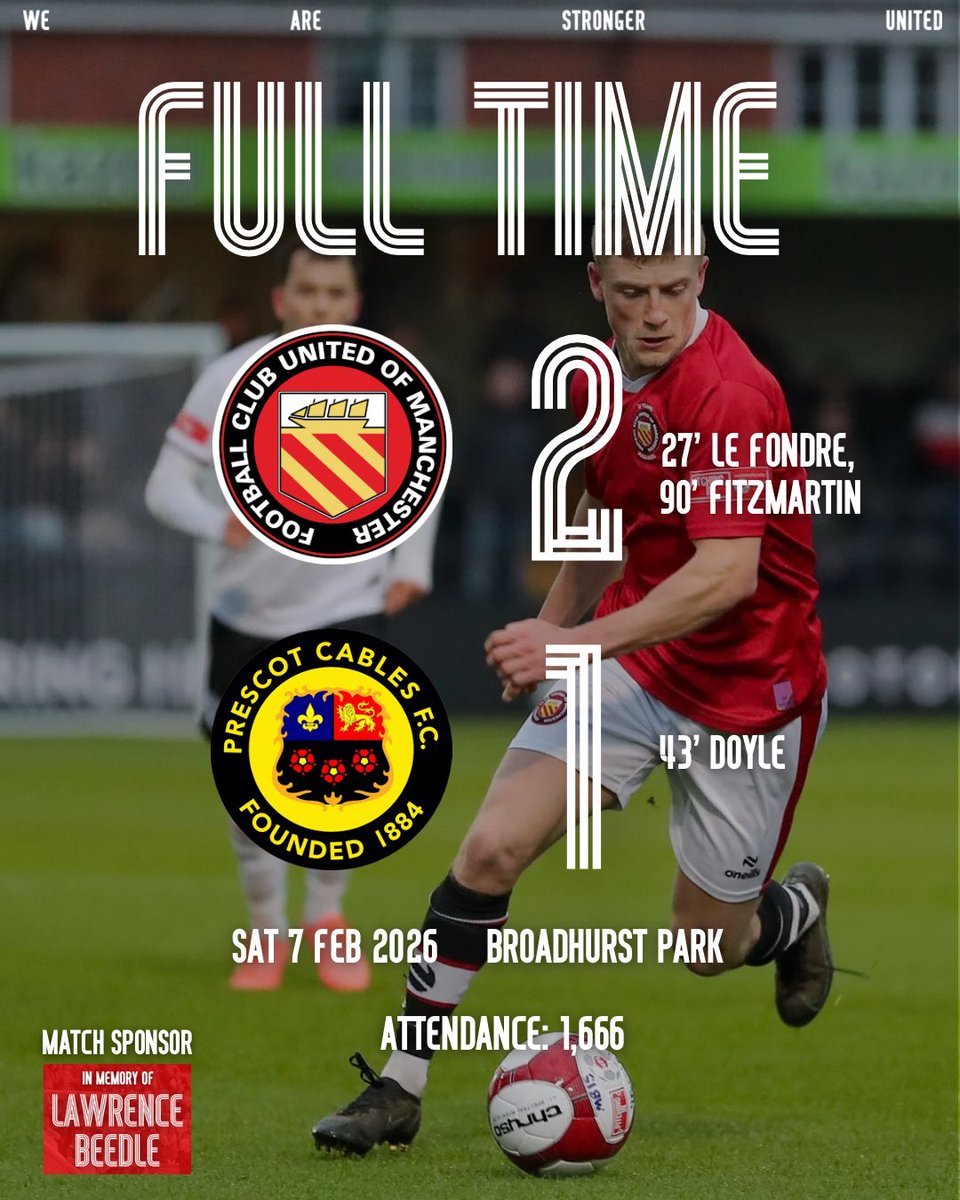 FCUnitedMcr's tweet photo. THREE HUGE POINTS 🔴 https://t.co/GCFCnho84s