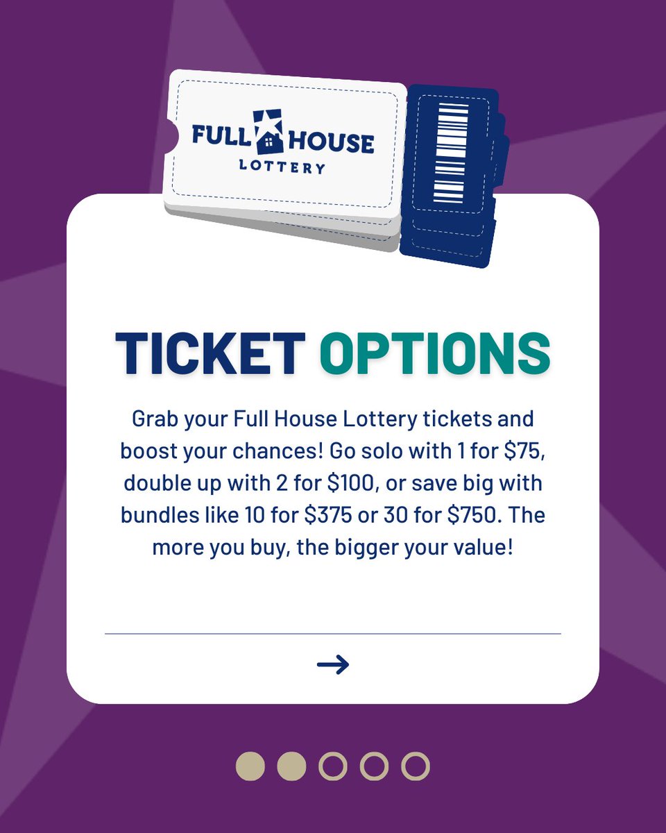 FHLottery's tweet photo. More tickets = more chances to win. Here’s how to play smart. 🎟️
The more you play, the more value you unlock and the more chances you have to win big! https://t.co/TZCoJayoDY
#FullHouseLottery #Lottery #Edmonton #Alberta  #CashPrizes #YEG #SupportEdmonton #MedicalResearch https://t.co/6etitwTP5H
