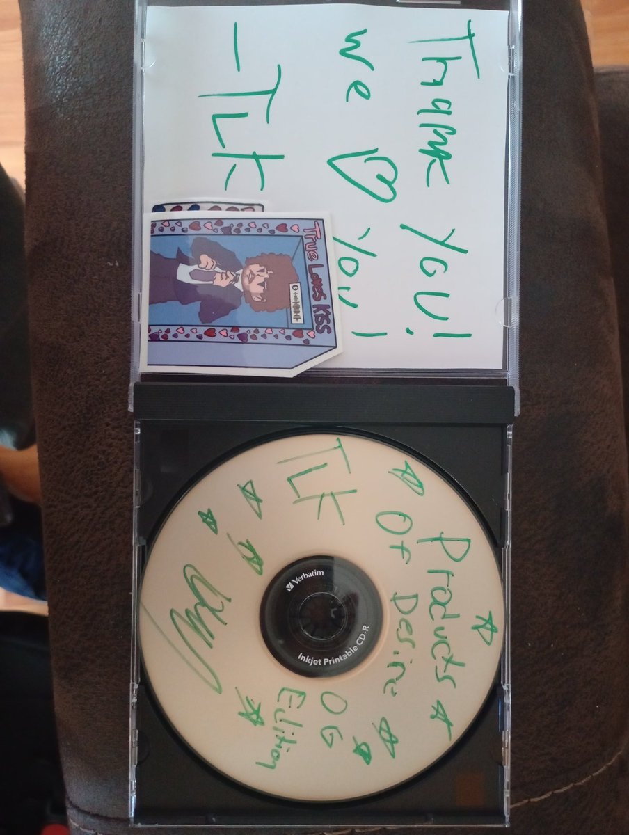 Art got turned into a sticker for anyone that ordered a CD 👁️👅👁️
(Got a free CD, pretty banger too)