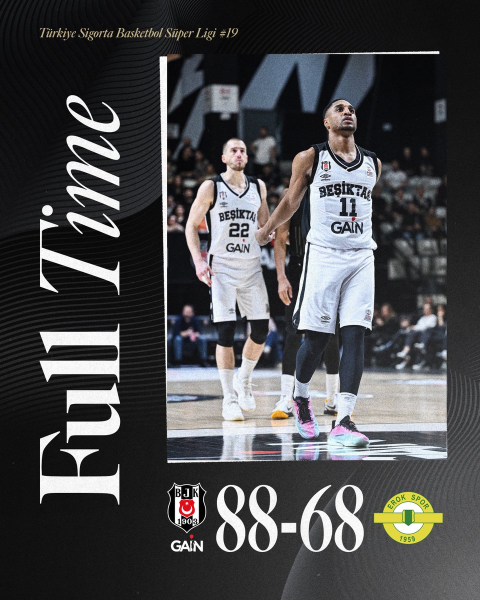 Evimizde galibiyet bizim! 💪

Beşiktaş GAİN 88-68 Safiport Esenler Erokspor | Maç Sonucu

#TheBlackEagleRises 🦅