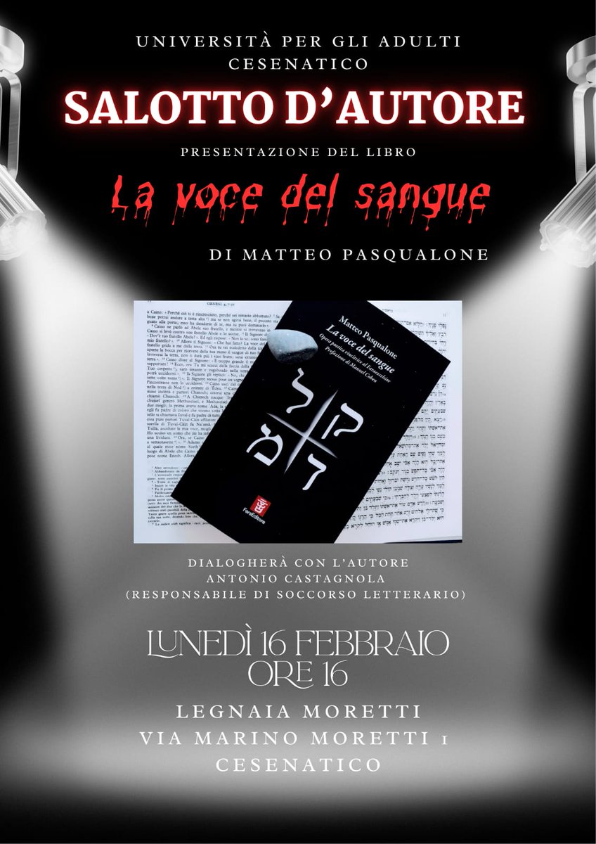 farapoesia: La voce del sangue di Matteo Pasqualone a Cesenatico 16 feb 2026 farapoesia.blogspot.com/2026/02/la-voc…