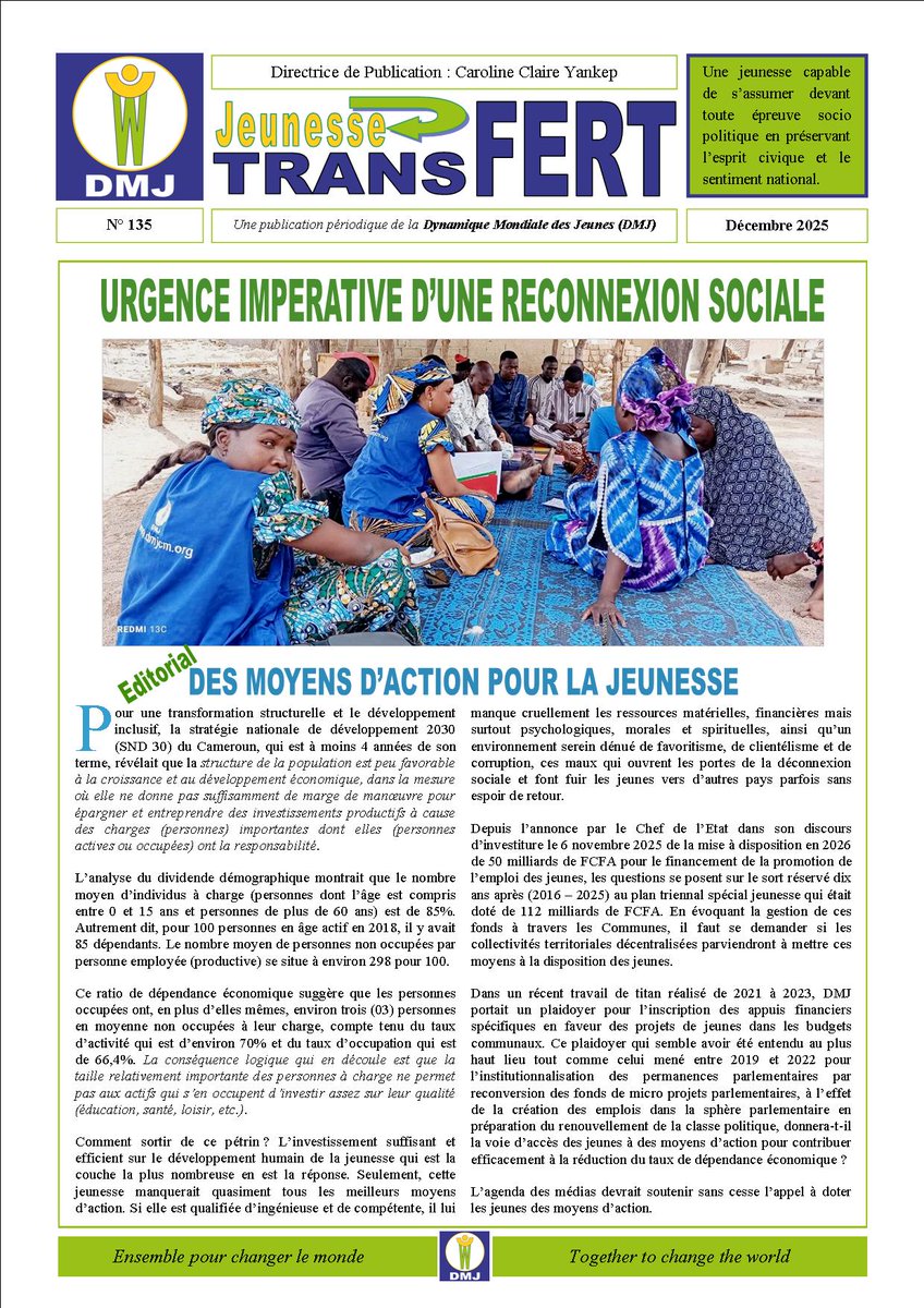 DMJ - Dynamique Mondiale des Jeunes tweet media