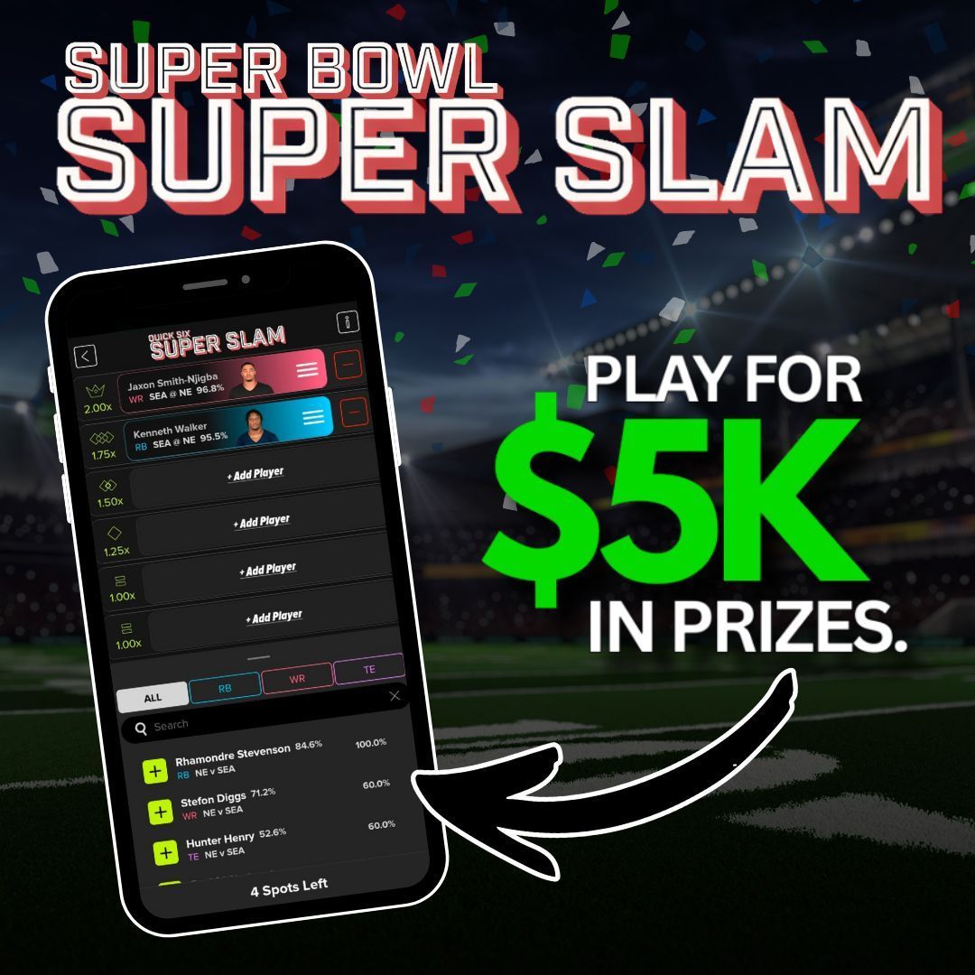 Itching for one last #DFS lineup before the offseason? @FastDraftapp has you covered with the #SuperBowl Slam

Use promo code C2C on signup for a deposit match up to $50

Happy Drafting!
buff.ly/Mv5dGua