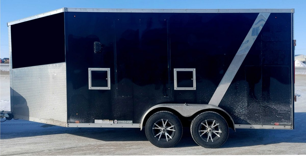 ProimageSigns1's tweet image. Transformed this worn-out trailer for MidCan Powersports with a vibrant full wrap and bold graphics that demand attention.   #MobileAds #TrailerWrap