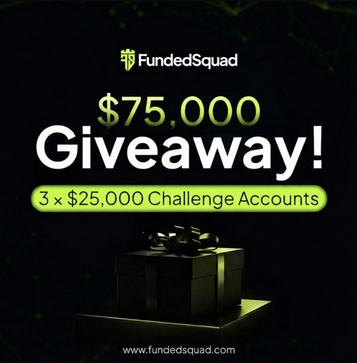 mustpha_ibrhim's tweet image. 💰 Funded Squad Giveaway! 💰
 3 × $25,000 Two-Step Accounts! 🚀
Here’s how to enter:

1️⃣ Follow @fundedsquad
2️⃣ Follow @ajwadthefalcon
3️⃣ Follow @mustpha_ibrhim

4️⃣ Like &amp;amp; Retweet this giveaway post

Winners will be announced in 4days