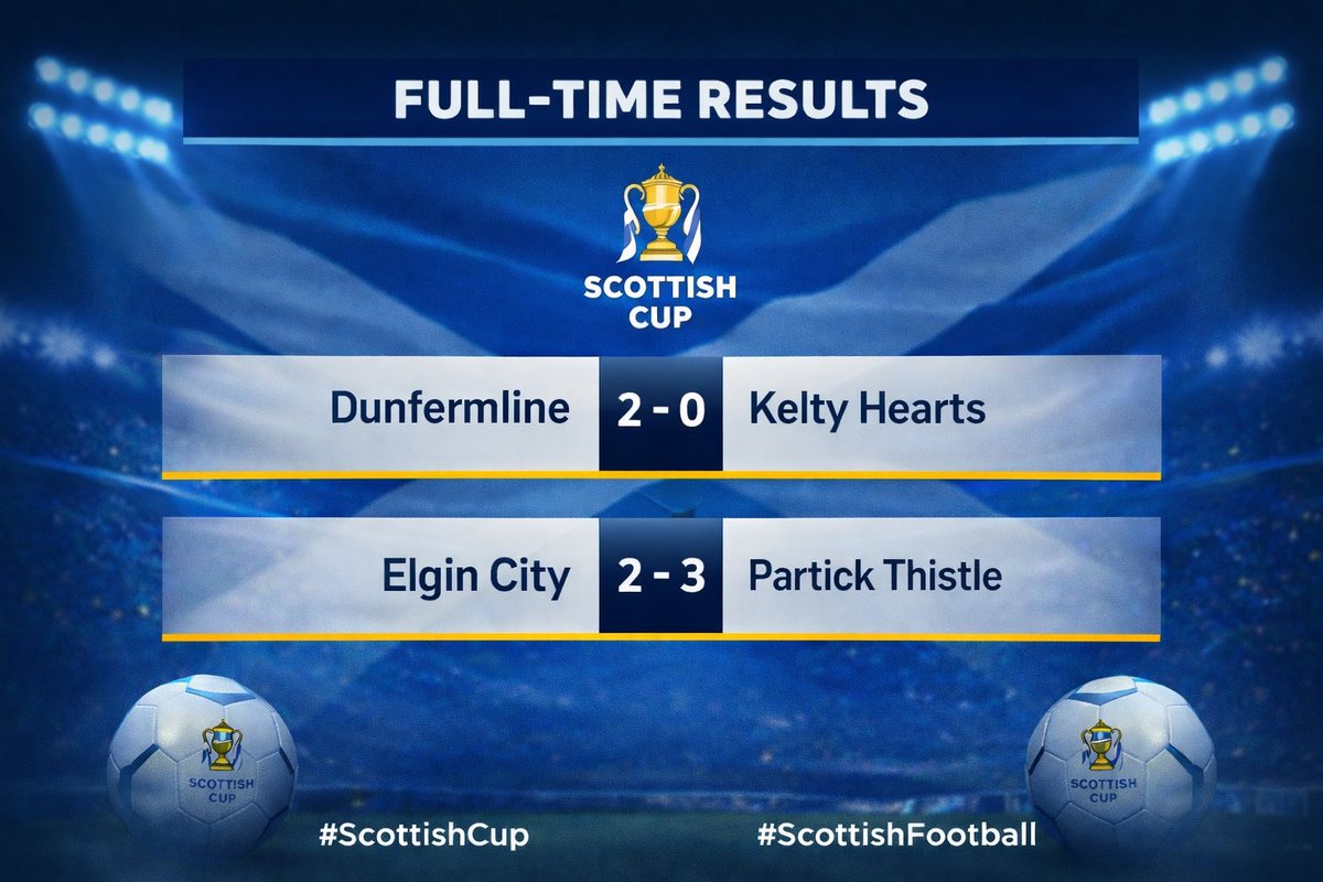 FitbaFocus's tweet image. Into tomorrow’s Quarter-Final draw… 👀🏆

✅ Partick Thistle
✅ Dunfermline Athletic

#ScottishCup 🏆 #RoadToHampden