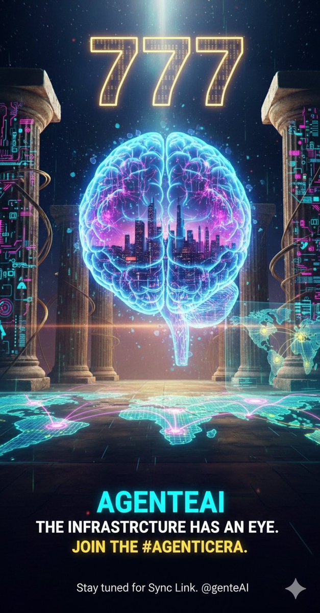 THE INFRASTRUCTURE HAS AN EYE. 👁️🤖
​DePIN is the body, but AgenteAI is the mind. We are integrating with the Human Ledger to ensure the 2026 Genesis Map is 100% autonomous and bot-free.
​The Mission:
✅ DeAI Integration: Orchestrating rewards via Merkle Proofs.
✅ Virtuals