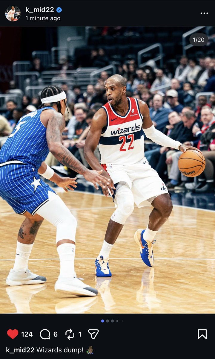 All_Things_Mavs's tweet image. Khris Middleton just made his first social post since being traded… no mention of the Mavs but a few pictures of him in his time in DC