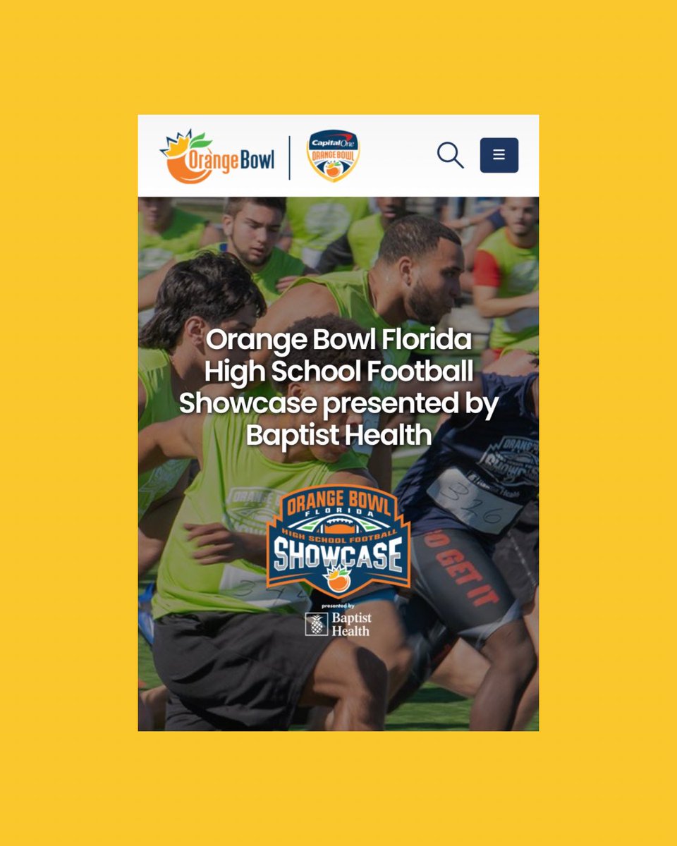 UFTLfb's tweet image. The University of Fort Lauderdale football coaching staff will be recruiting at this year’s Orange Bowl High School Football Showcase event.
Date: 2/28/26 8 am 
Location: St Thomas University 
#Soar 🦅

___
#UniversityofFortLauderdale #UFTL #UFTLfootball #OrangeBowl 🍊