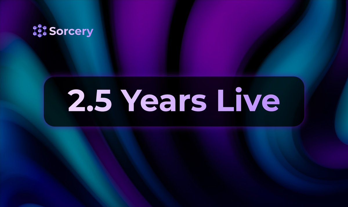 2.5 YEARS since our native $SOR token first went live.

What began as a vision has become a thriving ecosystem. Powered by you. The community, the traders, the believers. 🧙‍♂️

900+ days of milestones.
900+ days of belief.
900+ days of building together.