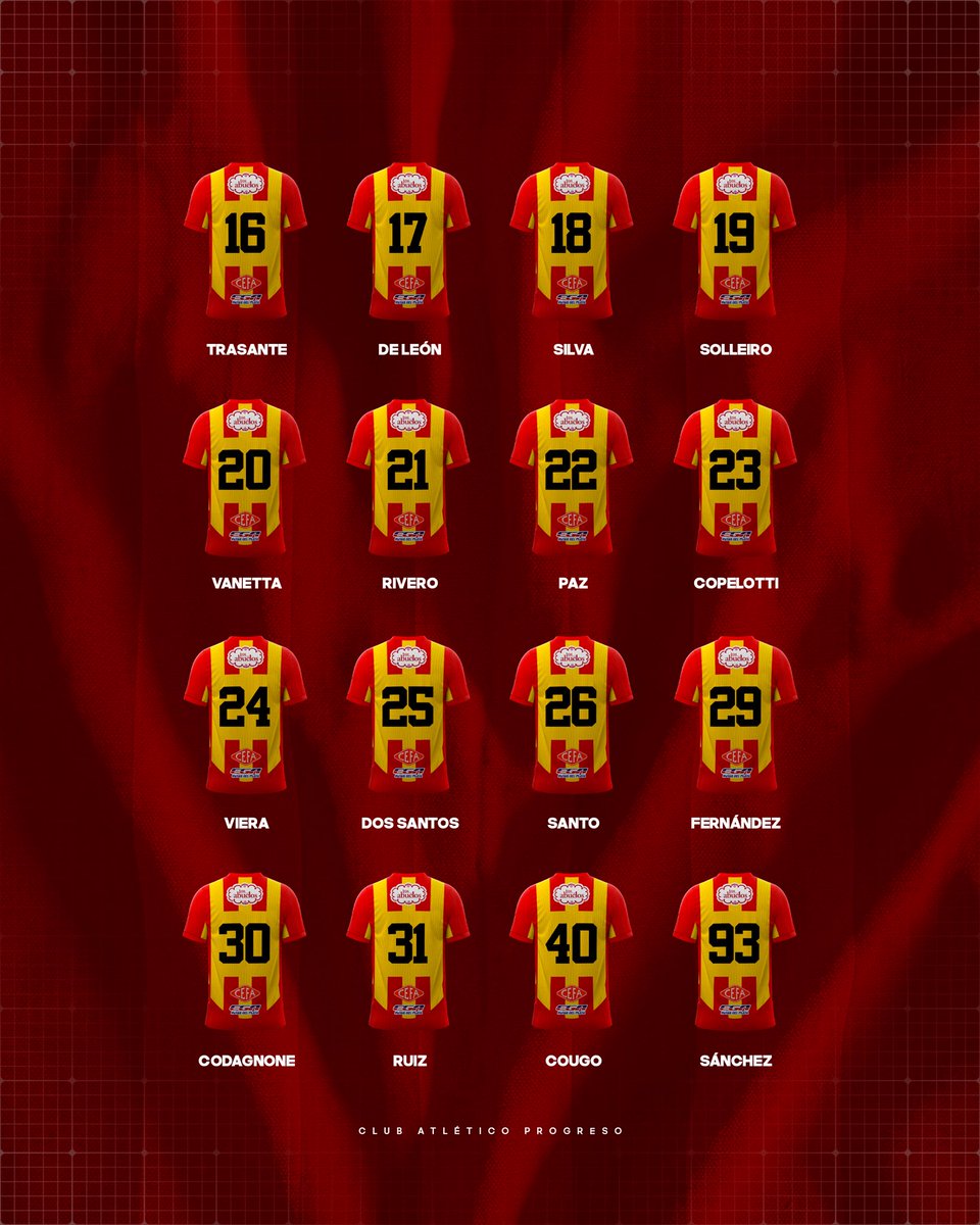 ProgresoOficial's tweet photo. Los números de la banda para esta temporada 🔢

#ElGaucho https://t.co/fP7lFnOxT0