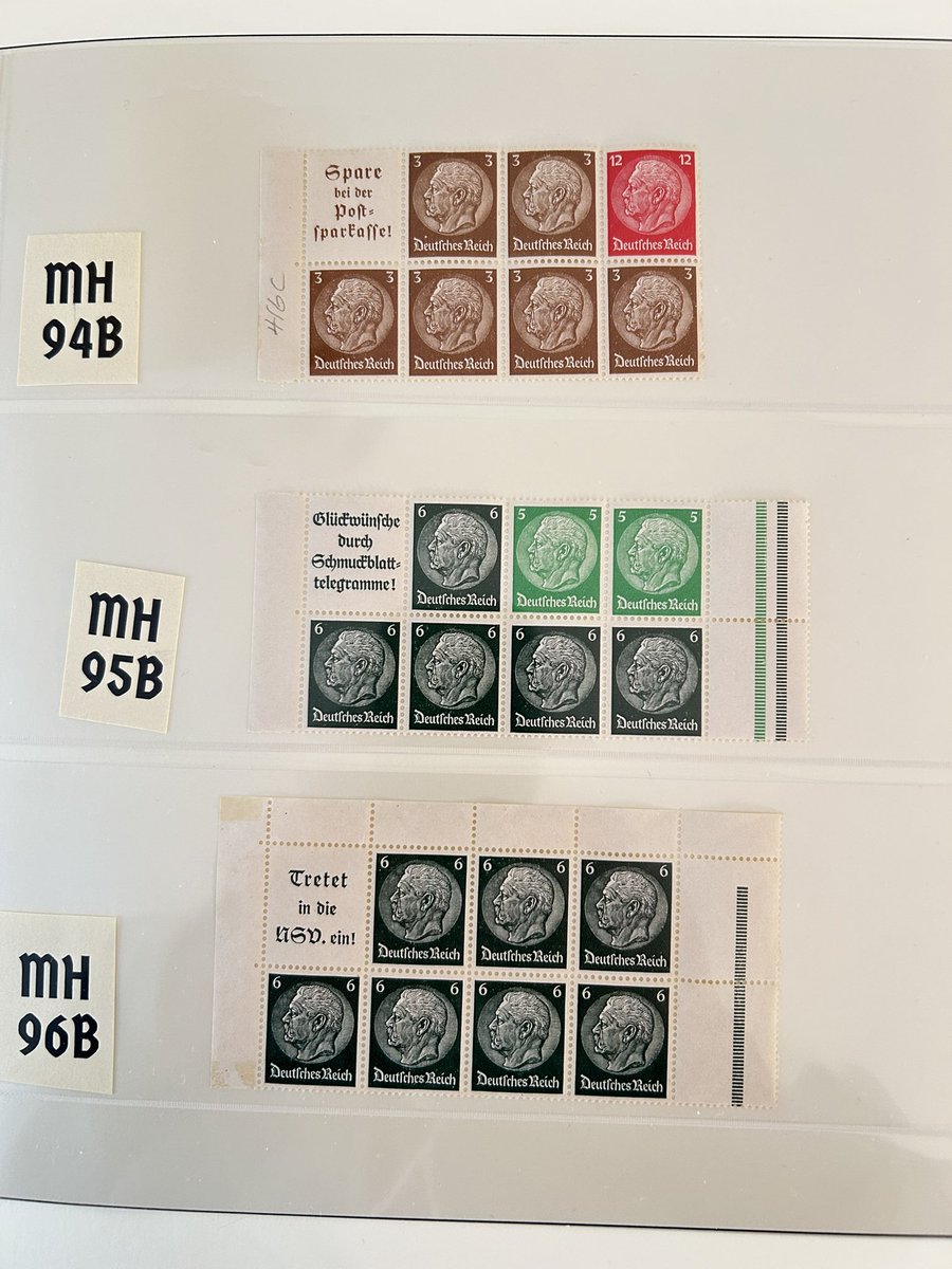 Some German booklets 1934/1941  Michel MH 84/100  MH 117/122 Part 1 #philately #stamps #stampcollecting #briefmarken #timbre #sellos #francobolli #postzegels #classicstamps #philategram