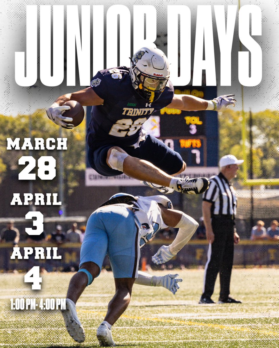 samson_davis135's tweet photo. Huge thanks to @CoachSimmonsC and @TrinCollFB for the Junior Day invite! Excited to be on campus on March 28th https://t.co/ATpKl0BHXf