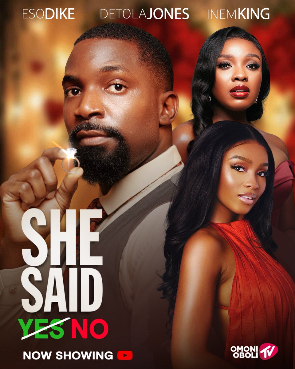 Omonioboli's tweet photo. SHE SAID NO is now live on Omoni Oboli TV on YouTube 🎬 https://t.co/th7EMYLxna
This one is different from our love stories and very close to my heart 🙌🏽
Please help me by sharing even before you watch so we can reach our audience. It means a lot to me 💖
Go enjoy it besties. https://t.co/Qqt59ZXLqu