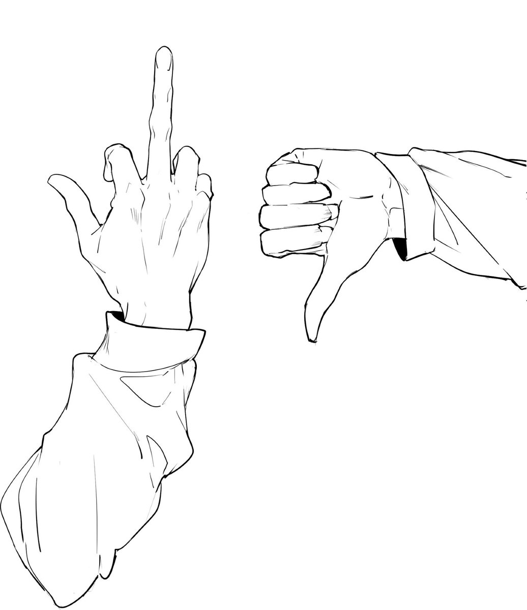 お行儀の悪いハンドサイン 