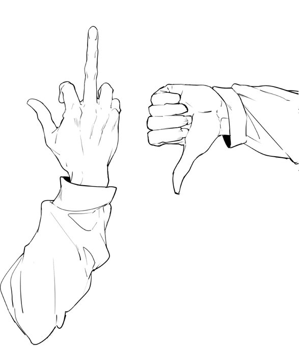 お行儀の悪いハンドサイン 