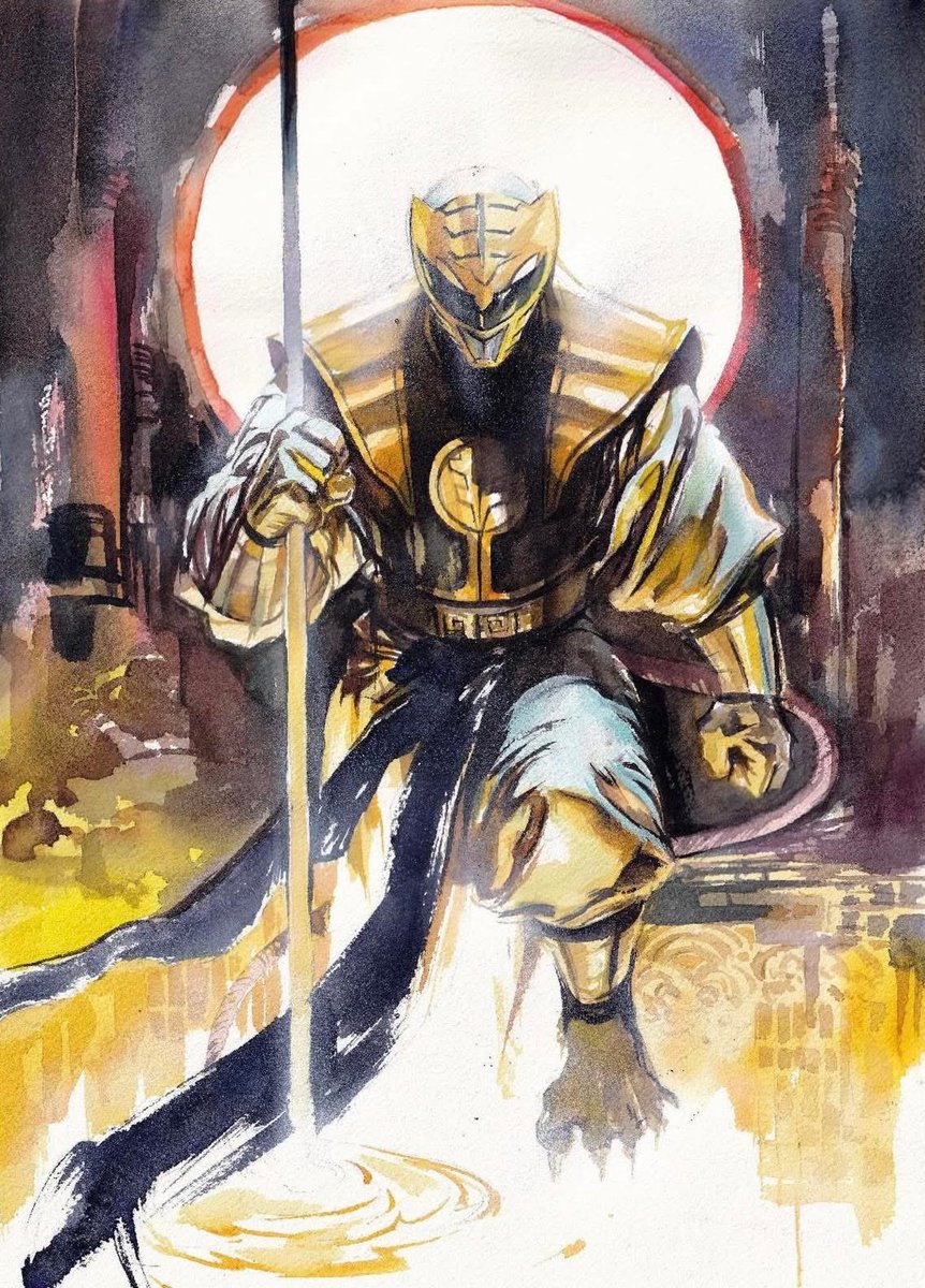 New cover for ‘Mighty Morphin Power Rangers x Teenage Mutant Ninja Turtles III’ Issue 5 featuring Splinter as the White Ranger

Art by Annabel Jane Kirby