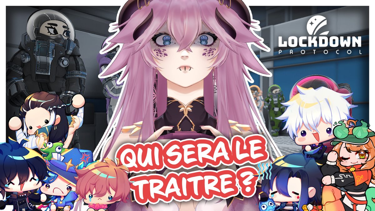 🔴 DONATHON JOUR 2 • 20H20
CHAOS EN VU ! Du blabla et on ira sur Lockdown Protocol pour une session chaotique avec les cops 🎊

Qui seront les traitres ? Peut-être... MOI ?!
Je serai avec <a href="/AzniirKuchiyose/">Azniir ♦️</a> <a href="/JetDxt/">𝕁𝕖𝕥𝔻𝕏𝕋 ⚙️🦋</a> <a href="/RAPHIKICK/">RAPHI</a> <a href="/Sskroxss/">Sskroxs</a> <a href="/xyupiina/">Yupina 🦊⚡</a> <a href="/SLKazu_VT/">Kazu 🦈-Reborn soon :3</a> et <a href="/YoshikuniHaruo2/">Yoshito le banni</a> ♥