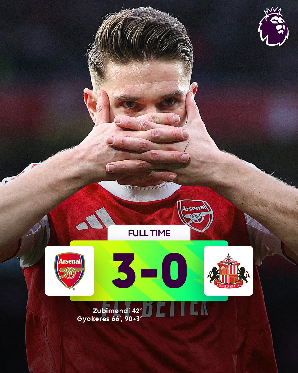 IssackAlikune's tweet photo. + 3 points 
+ 3 goals 
Top of the league 
Victor Gyokeres brace. 

#Arsenal 
#Gyokeres 
#Zubimendi
#Arteta https://t.co/MLCSoRUqQm