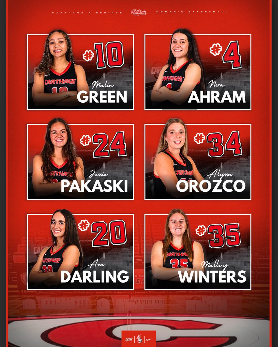 Carthage_WBB's tweet photo. 🔥 SENIOR DAY 🔥

🆚 Millikin
🏟️ Tarble Arena
📍 Kenosha, WI
⏰ 2 PM
📺 CCIW Network

#FuelTheFlame // #BirdsSupportBirds // #D3Hoops https://t.co/OpG9aV72dA