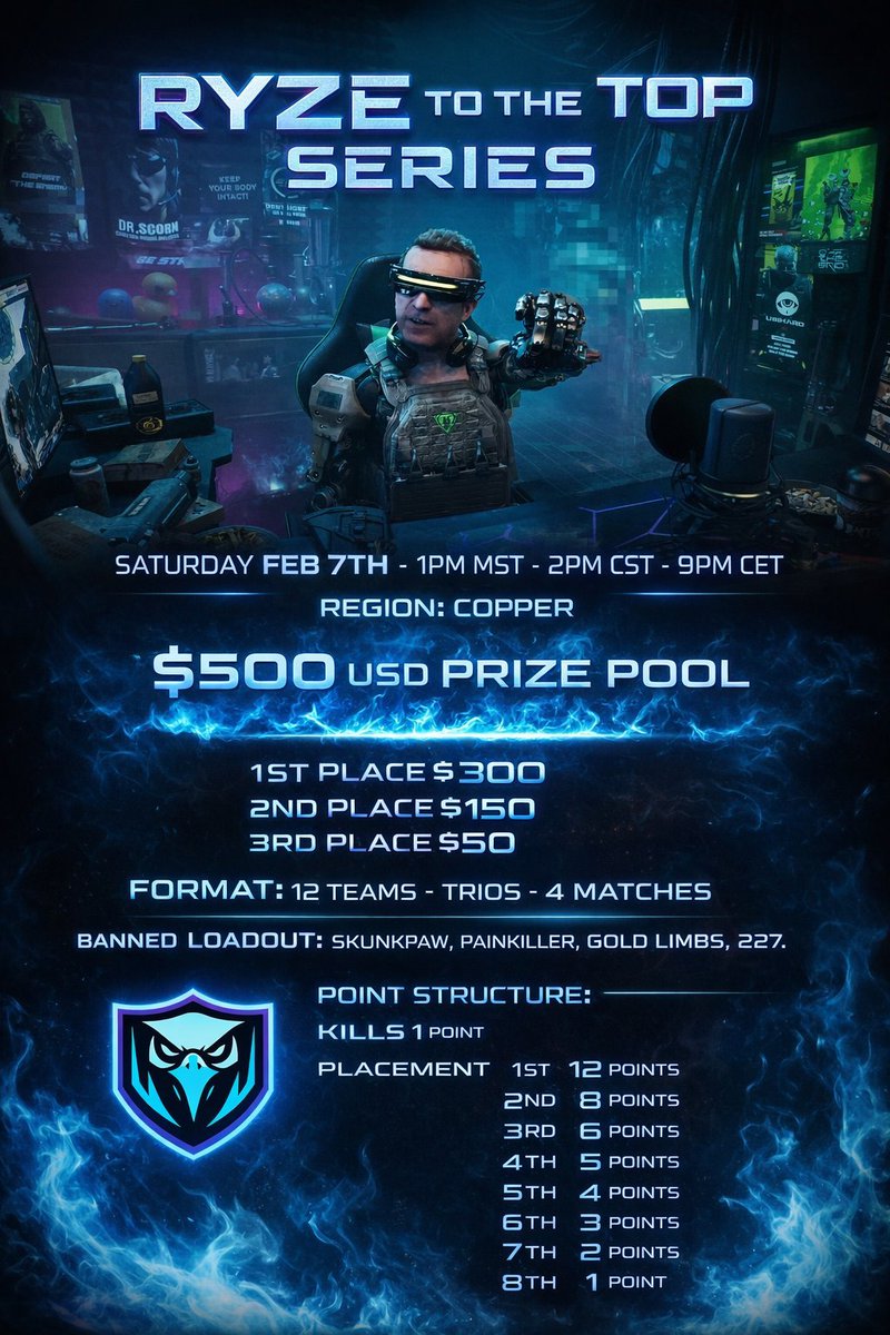 Zeroes, who's competing today in the <a href="/Ryzee_Gaming/">RyZe Gaming</a> Community Tournament? 

MAKE YOURSELF KNOWN 🦾