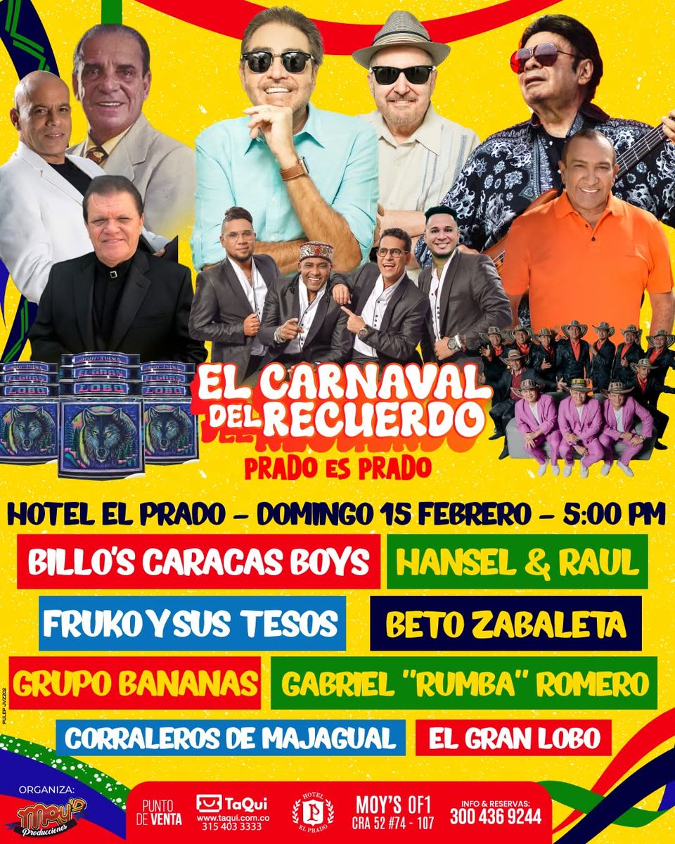 @technoproducciones Logística Oficial de Saneamiento Portátil 
.
🔥 EL CARNAVAL DEL RECUERDO 🔥
¡Porque PRADO es PRADO!
Domingo 15 de Febrero
Desde las 5:00 p.m.
Presenta @moysproducciones
.
Alquiler de:
.
🚽 Baños portátiles
.
Más información en: technoproducciones.com