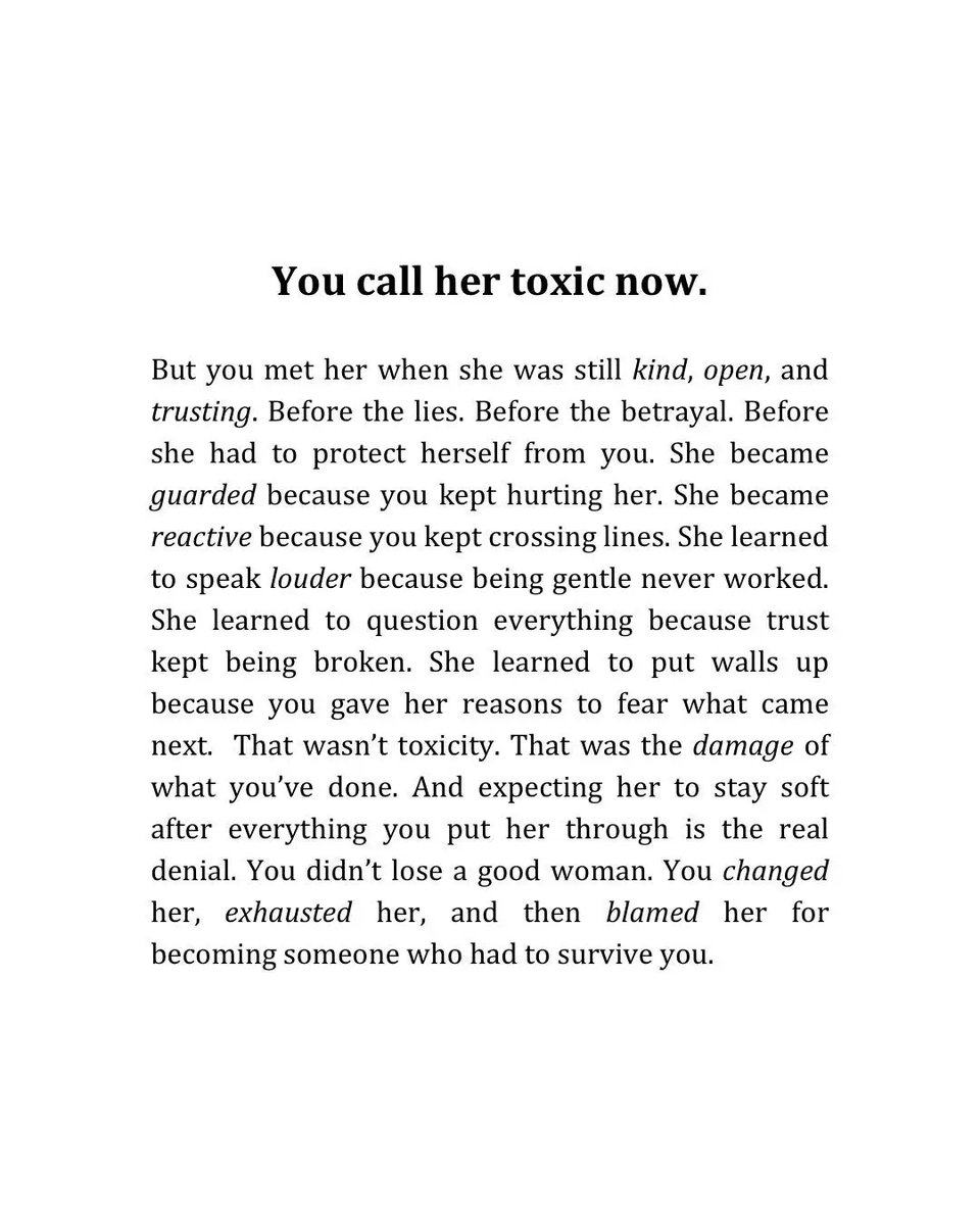 You call her toxic now